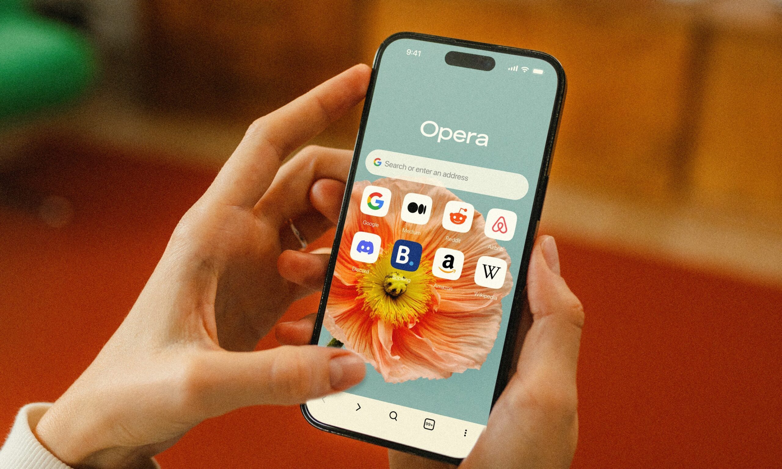 Opera mobile browser on iPhone