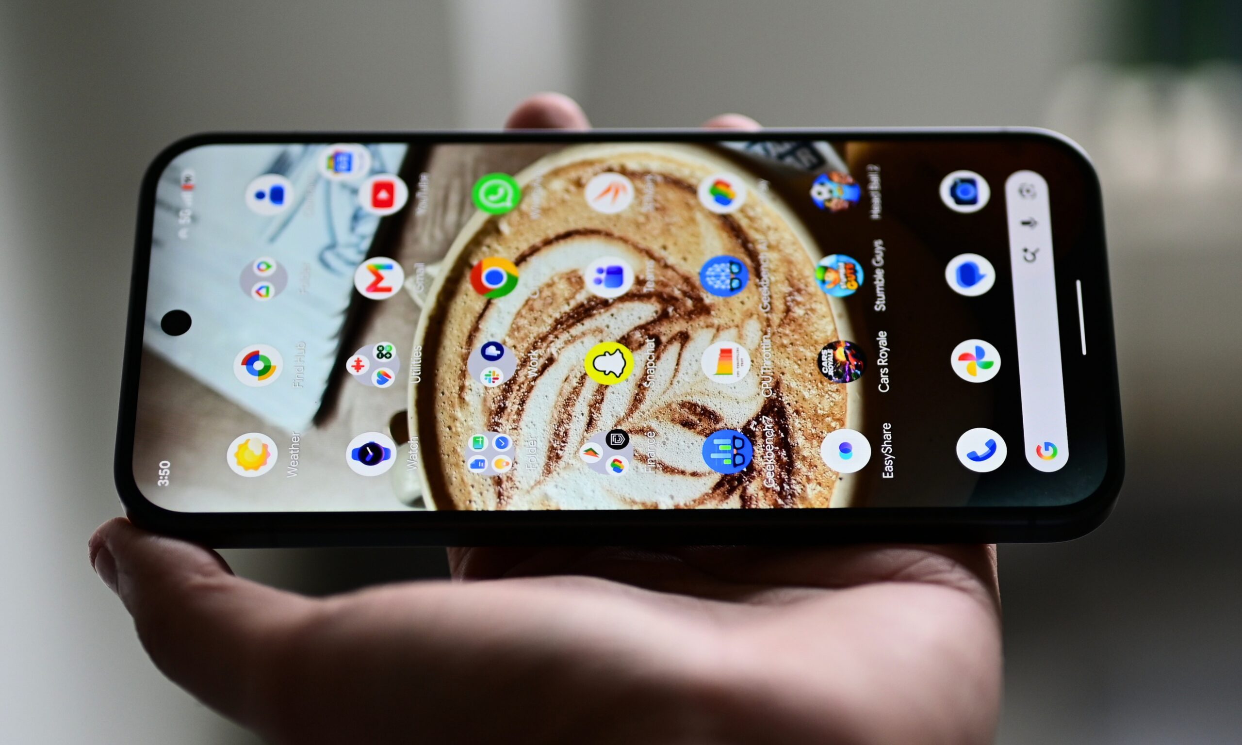 Pixel 11 Pro XL's screen in hand