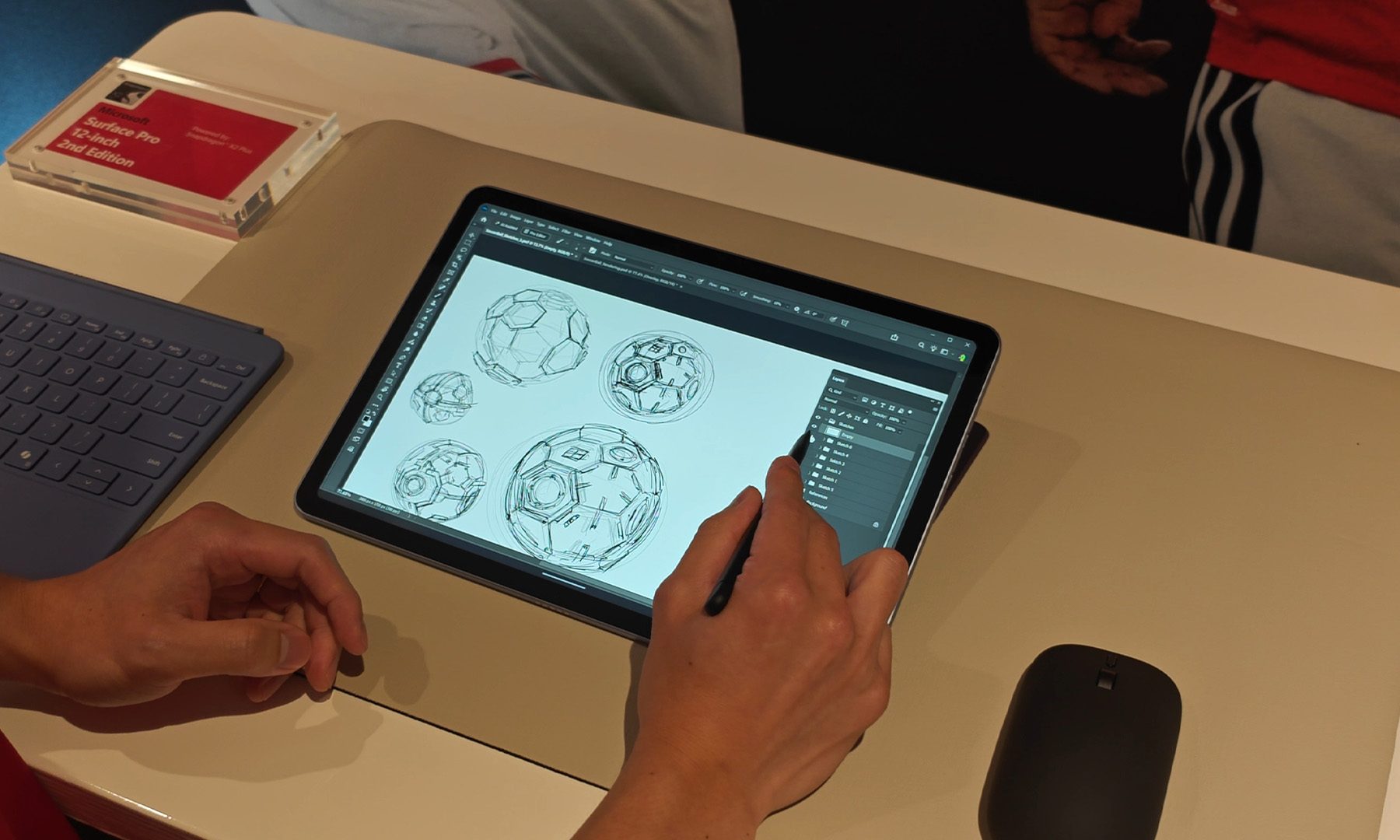 Sketching a Football on the Microsoft Surface Pro