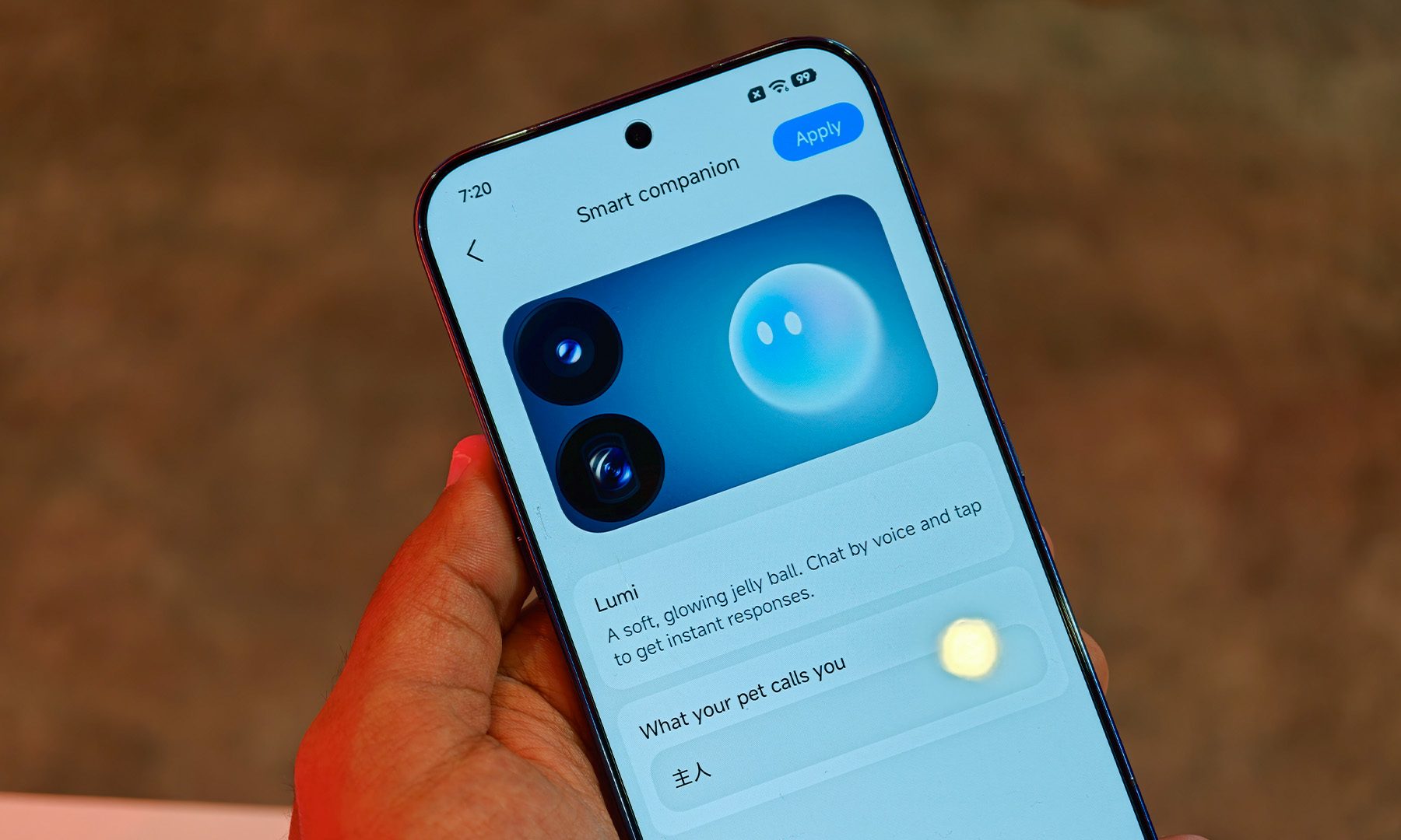 Smart Companion LUMI on the Xiaomi 18 Pro Max Rear Display