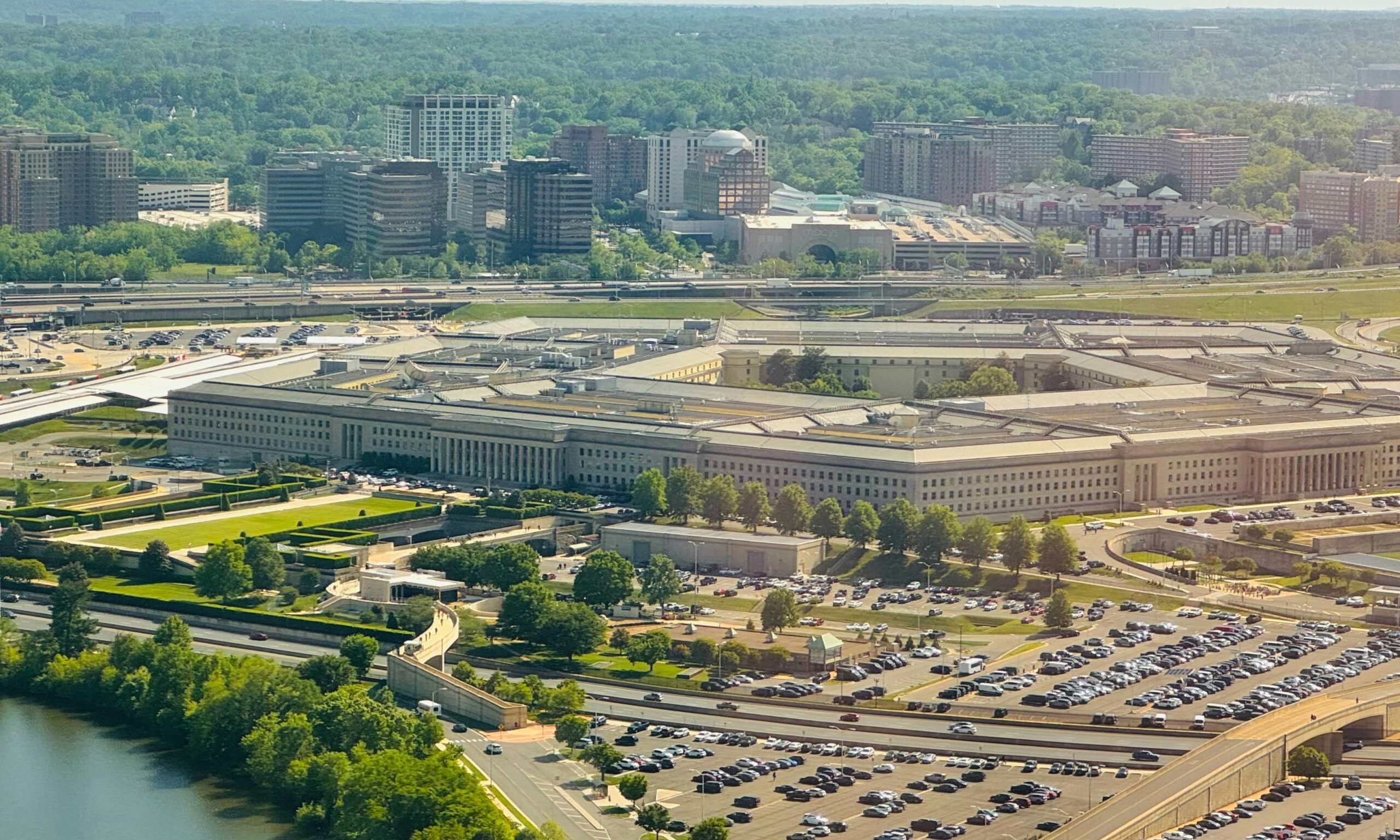 A view of The Pentagon, from the air