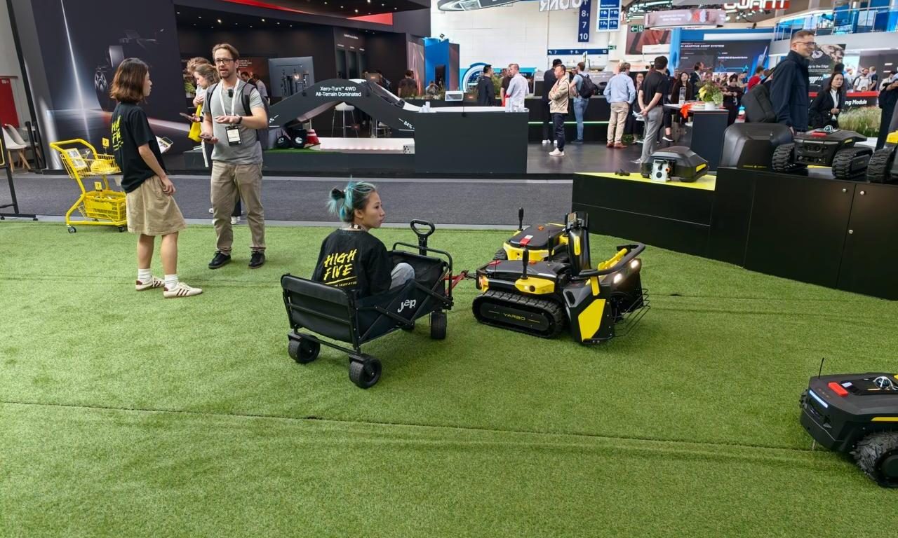 Yarbo M-series towing a person