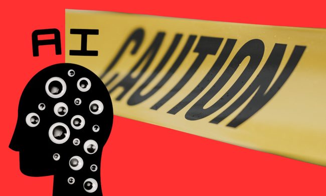 Caution for AI banner