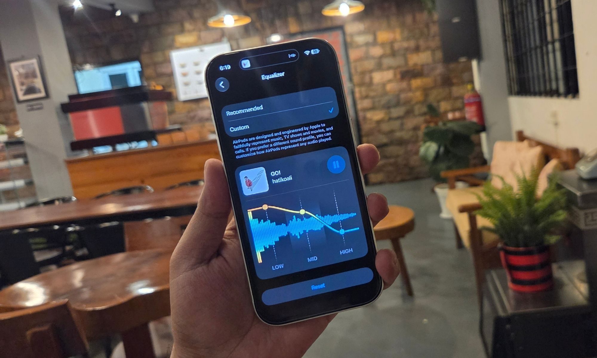 Custom EQ on AirPods Pro.