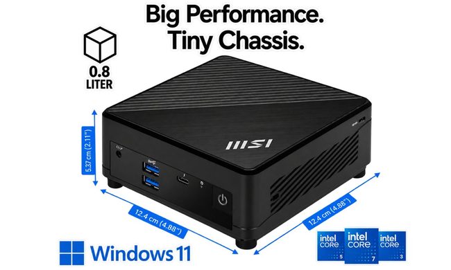 MSI Cubi 5 1MA compact mini PC with Intel Core processor