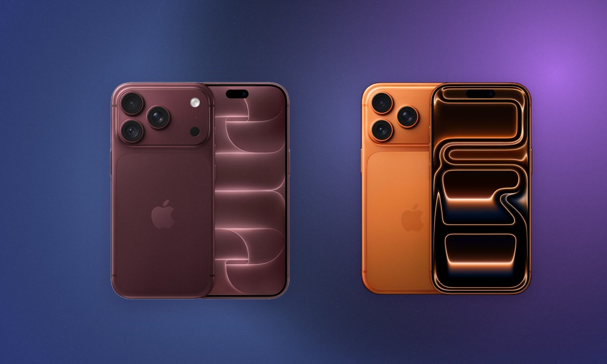 iPhone 18 Pro and iPhone 17 Pro in their unique colors