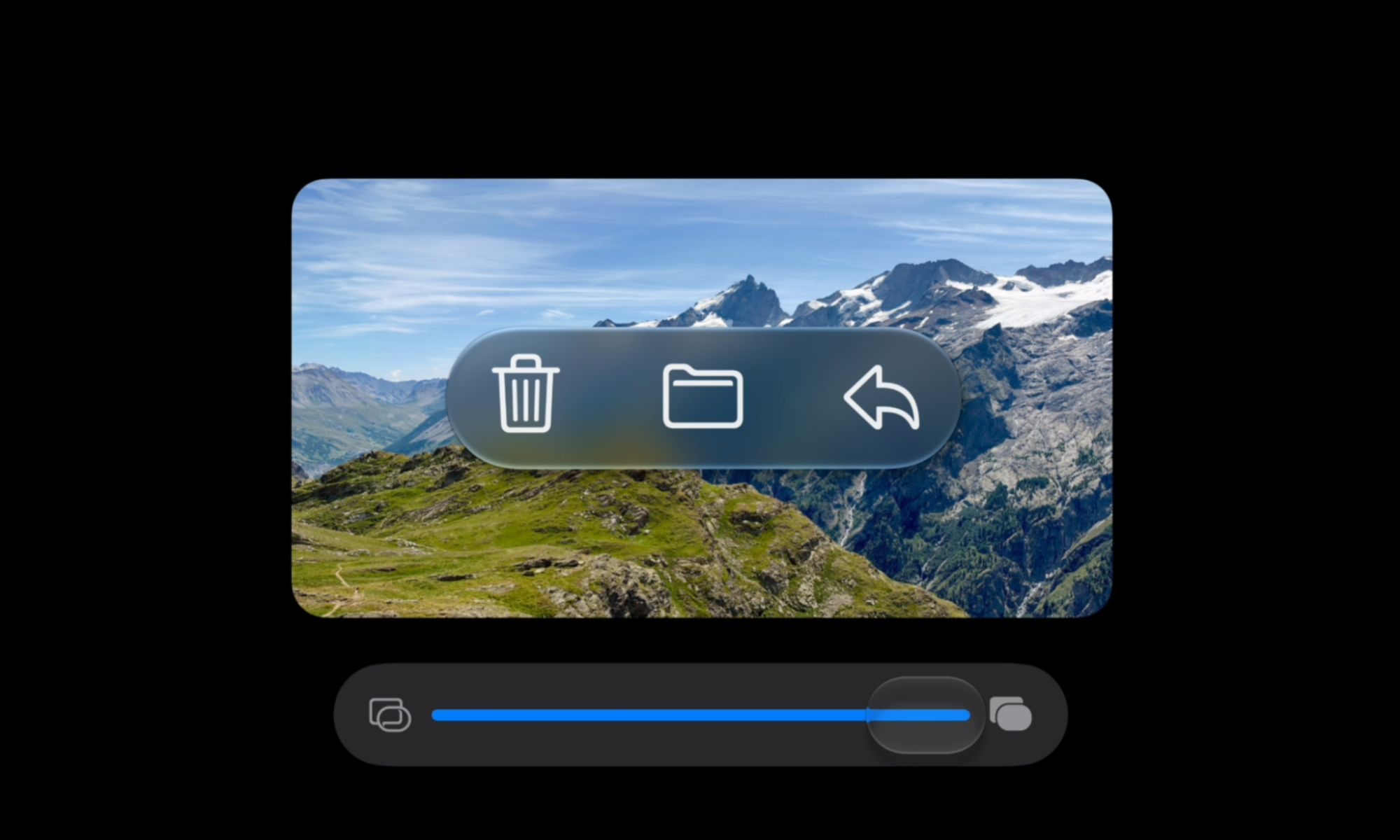 macOS 27 liquid glass slider