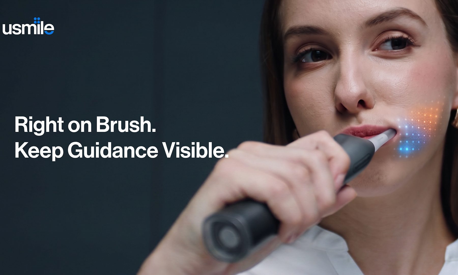 Зубна щітка usmile D50 OralCam і супутня функція наведення D-lite OralCam