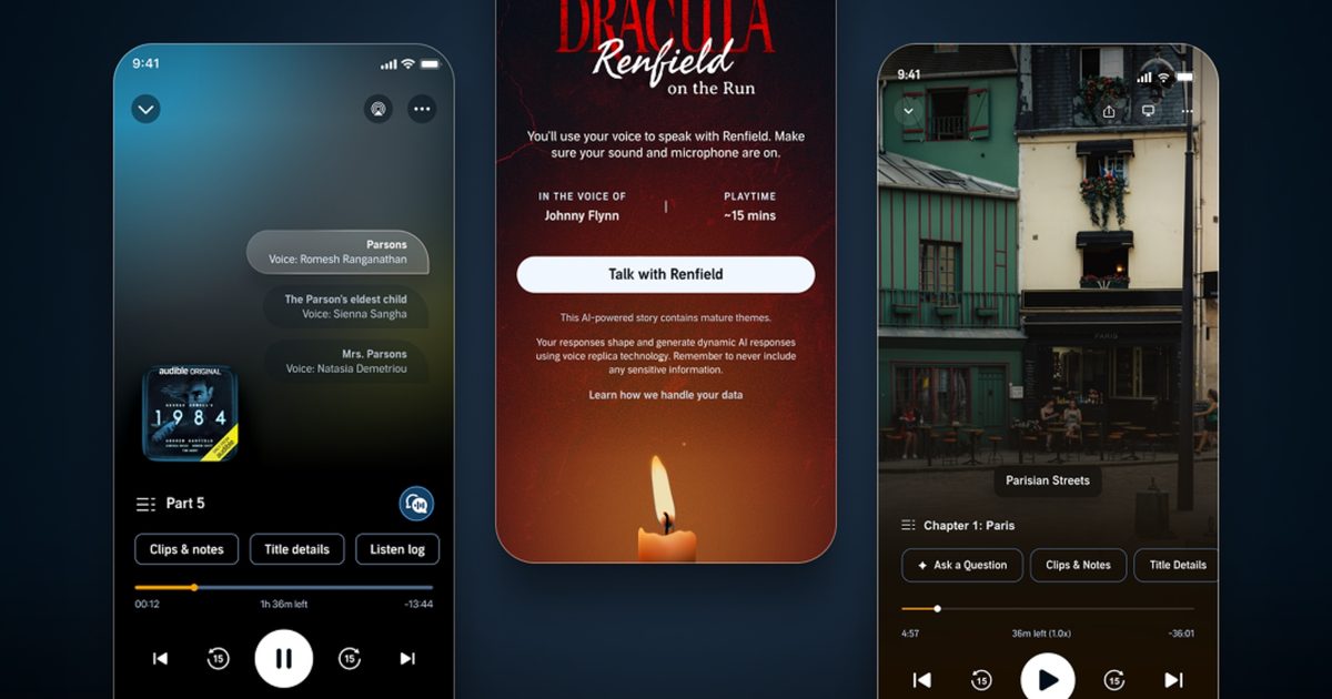 Audible’s new AI features let you talk to characters and see what you’re ...
