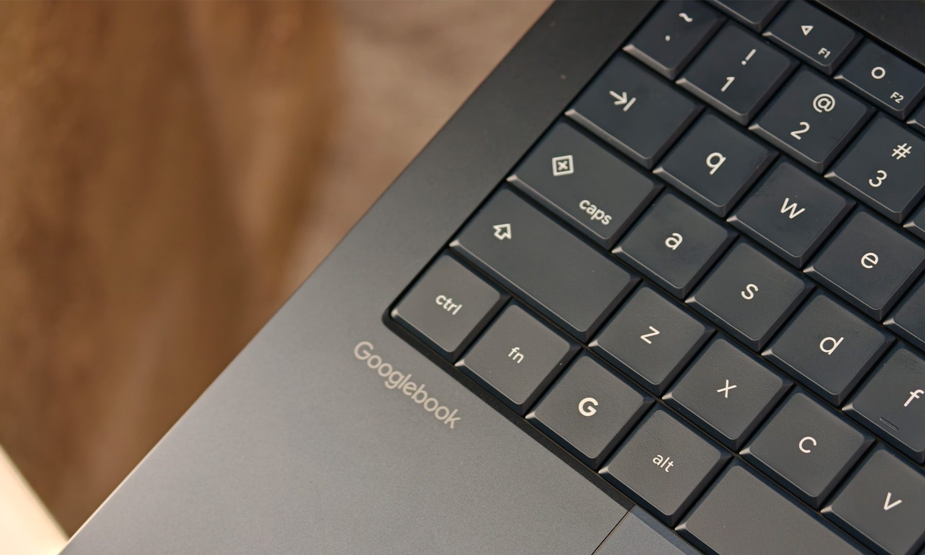 HP Googlebook with logo branding focus