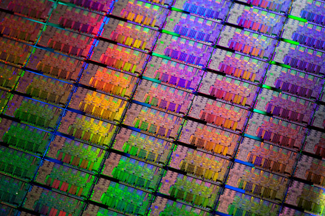Intel Sandy Bridge wafer
