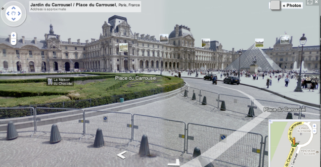 Google Street View Paris France Louvre