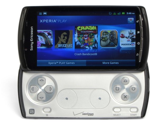 Sony Ericsson Xperia Play screen open controls