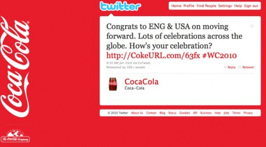 Coca-Cola promoted tweet