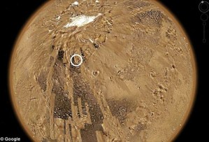 Google Mars Martines location highlight
