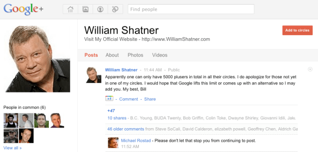 Google-plus-william-shatner