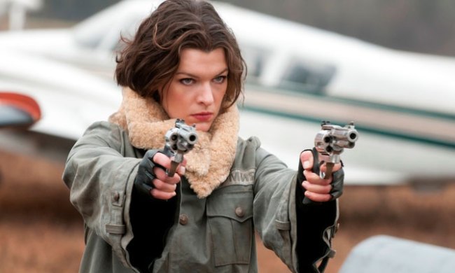 Milla Jovovich in Resident Evil.