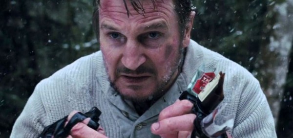 Liam Neeson prepares for a fight in The Grey.