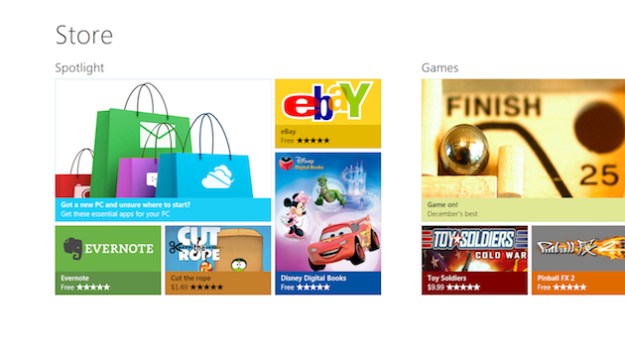 Windows Store Main Page
