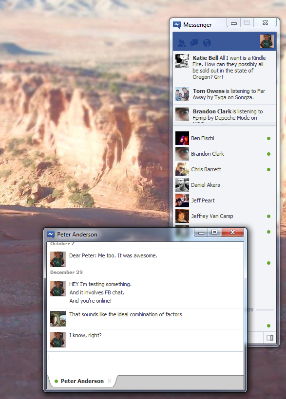 fb chat for windows