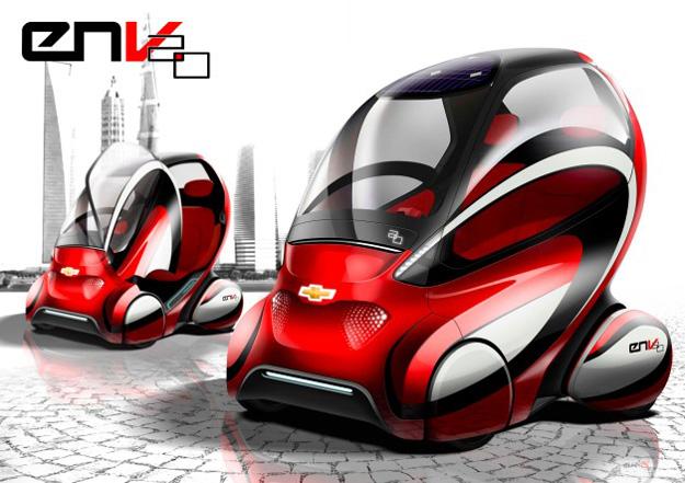 Red with envy GM shows off next generation of autonomous EN V pod car in Beijing