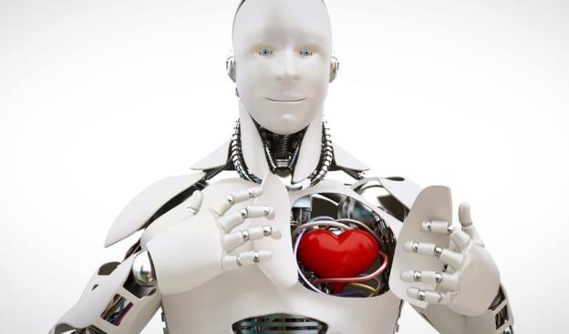 Robot revealing heart: Human moral compass