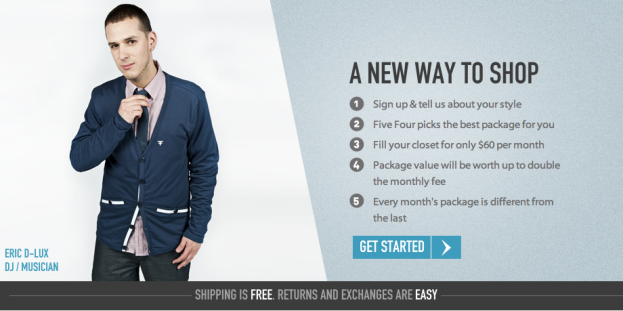 Five Four Club online shopping club for contemporary men