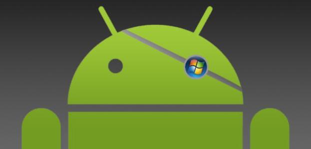 Microsoft Android os robot windows logo