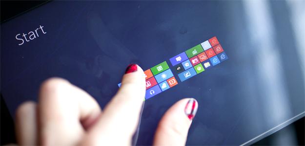 Windows 8 tablet using touchscreen