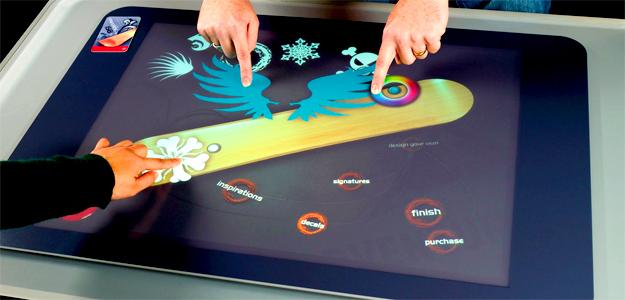 microsoft surface optical glass table table touch interface