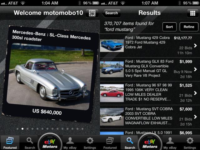 ebay motors iphone app car sales