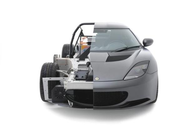 Lotus Evora 414E hybrid cutaway