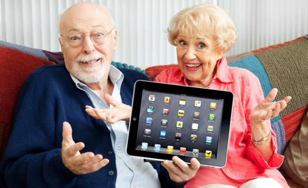 old people with ipad digital divide