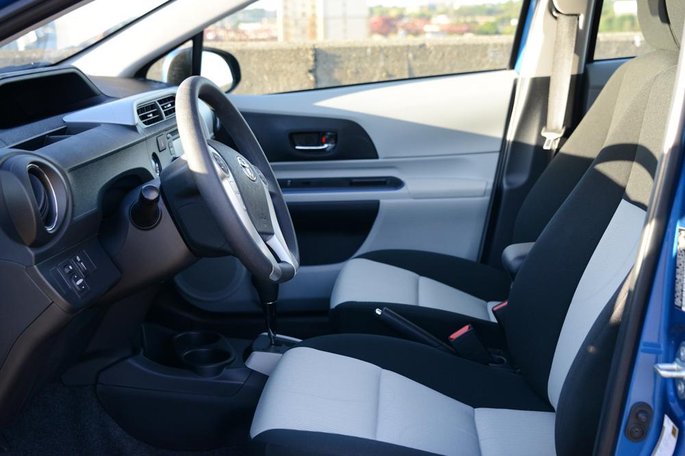 2012 Toyota Prius C Review front seats hybrid car