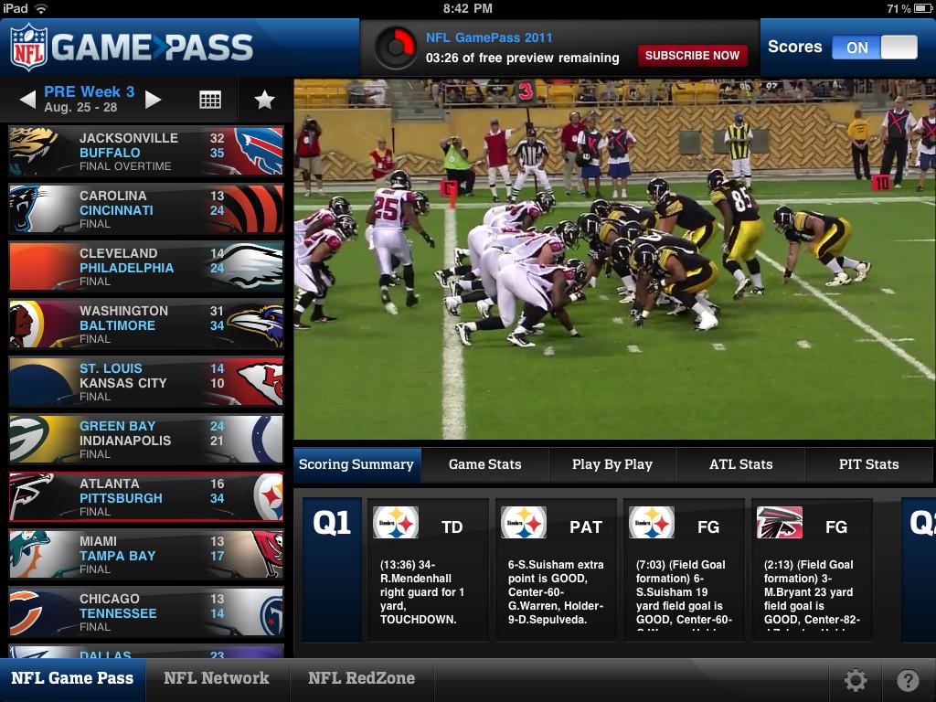 nfl pass online