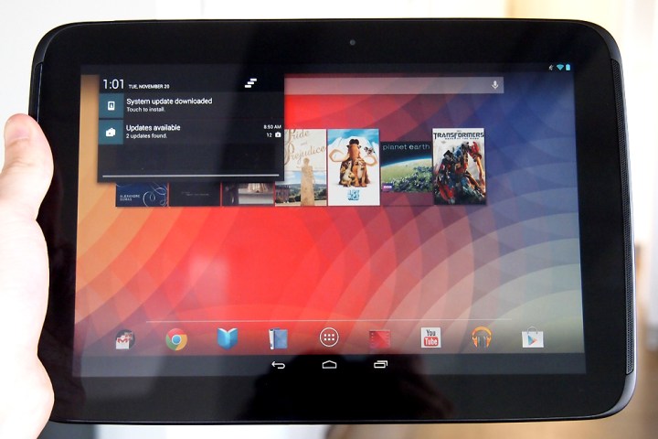 Google Nexus 10 review front android tablet