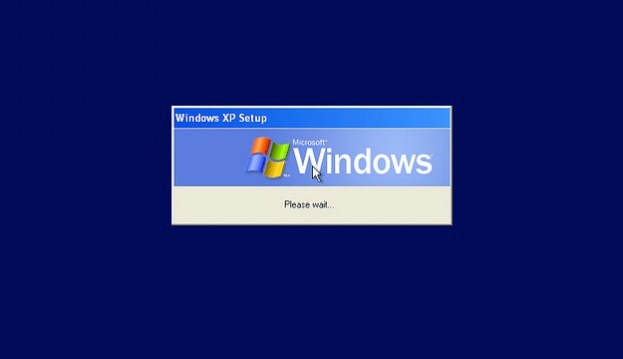 Windows XP setup screen
