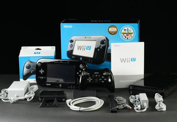 nintendo wii u out of box accessories gaming console