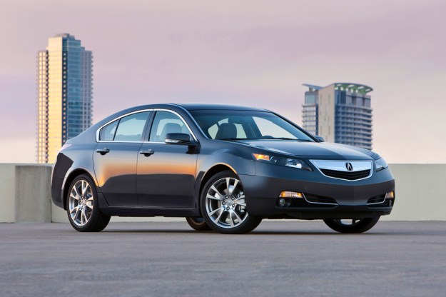 2013 Acura TL hands on front angle