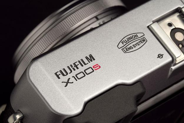 Fujifilm X100S Camera top logo angle