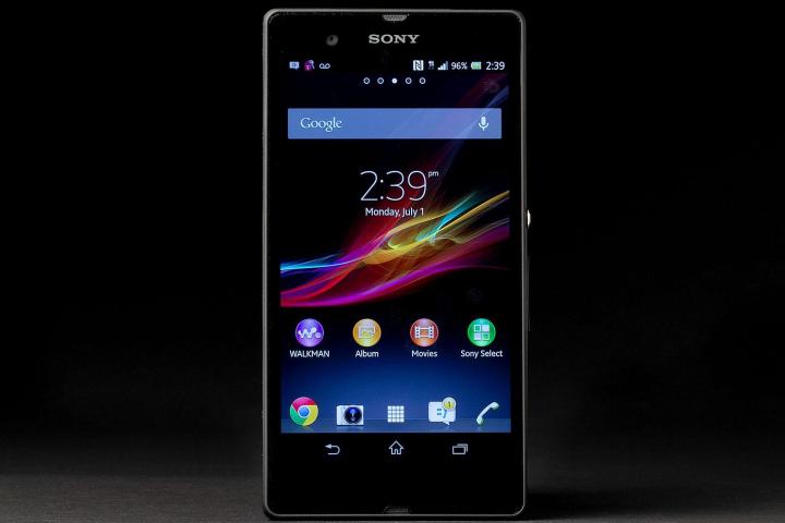 Sony Xperia Z review front home