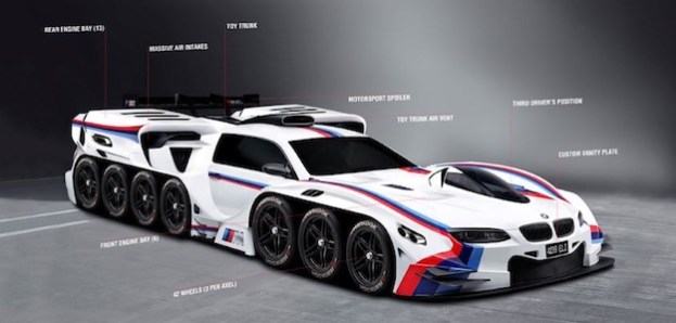 BMW renders a 42-wheel mega car, proving it might be the coolest car company in the world