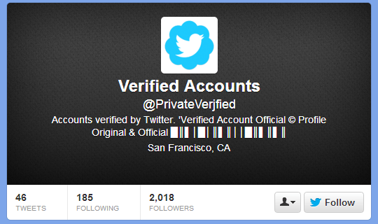 fake verified accounts