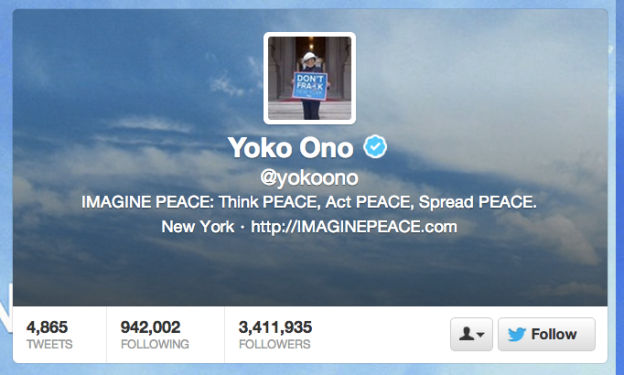 yoko ono twitter