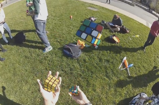 Rubix cubes juggle