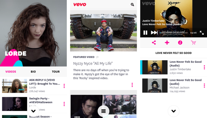 vevo acquires showyou subscriptions screens