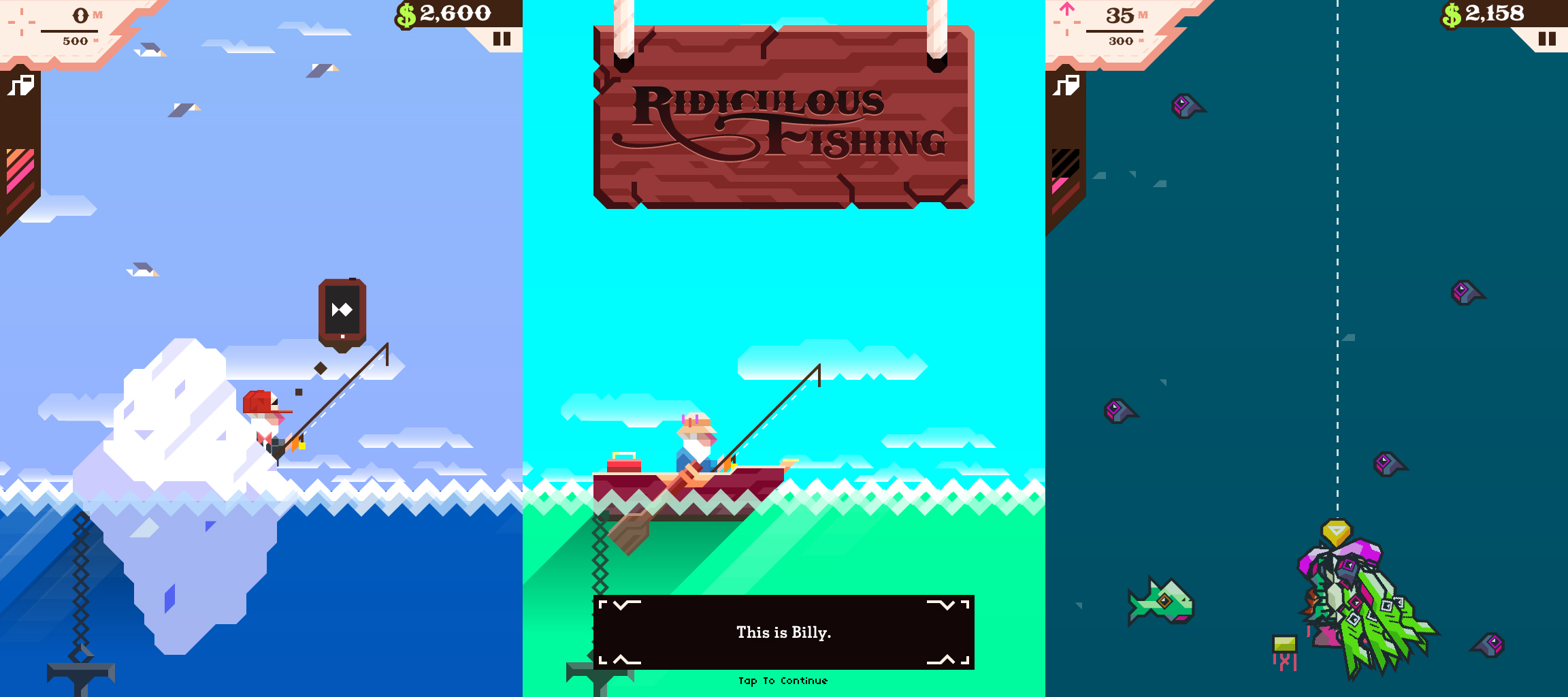 Ridiculous Fishing' Review: Catch fish, then blow them to pieces