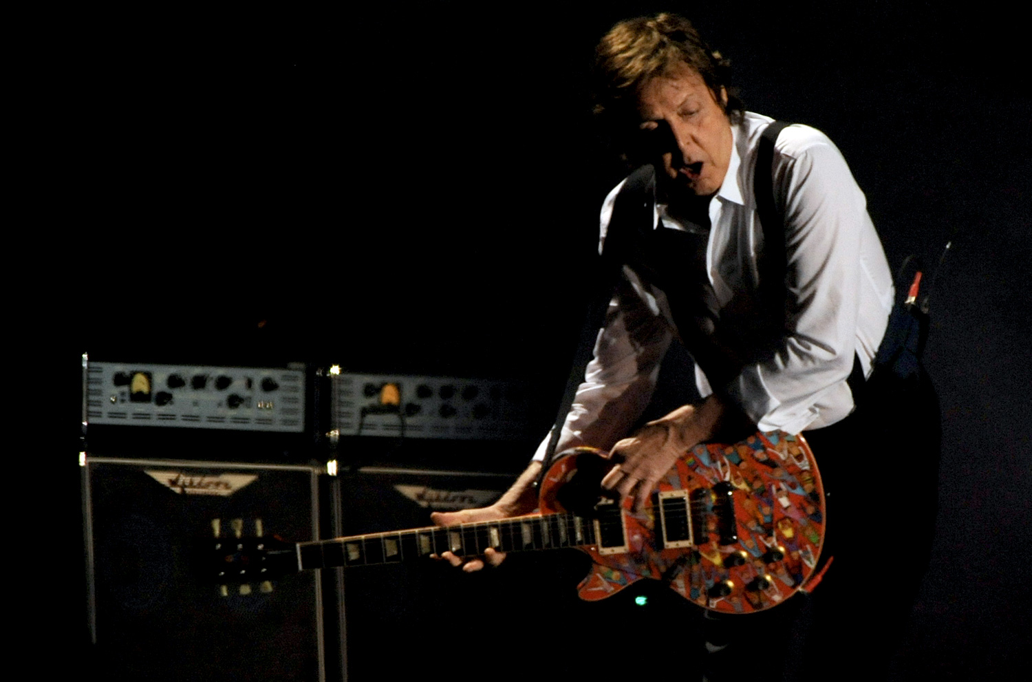 Paul McCartney performs on the Main Stage on Day 1 of the Coachella Music Festival in Indio, Ca