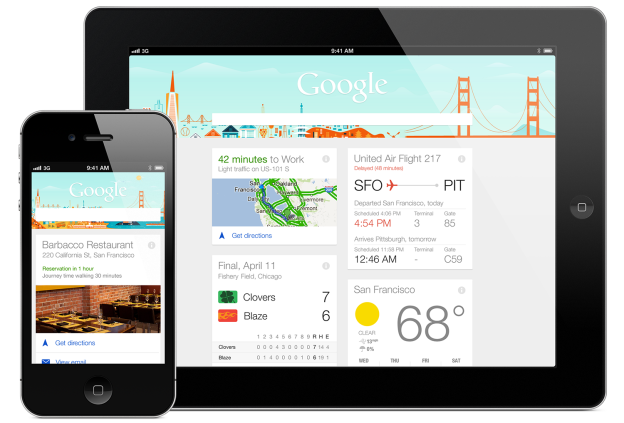 Google Now on iPad iPhone