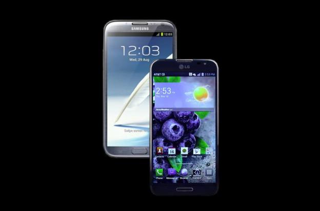 Samsung Galaxy Note II vs LG Optimus G Pro header